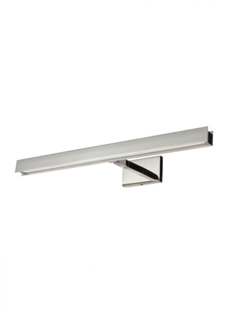 The Bau 24-inch Damp Rated 1-Light Integrated Dimmable LED Picture Light in Polished Nickel