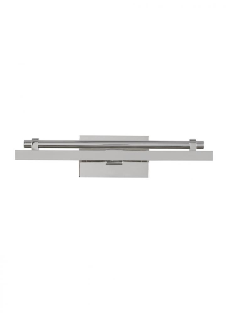 The Kal 12-inch Damp Rated 1-Light Integrated Dimmable LED Picture Light in Polished Nickel