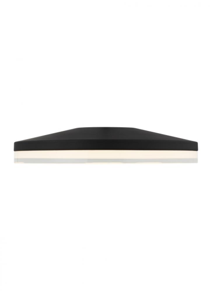 Modern Wyatt dimmable LED Large Ceiling Flush Mount Light Nightshade in a Black finish