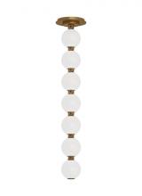 Visual Comfort & Co. Modern Collection SLPD22627NBS - The Perle 24 Damp Rated Integrated Dimmable LED Ceiling Pendant in Natural Brass