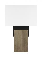 Visual Comfort & Co. Modern Collection 700PRTSLB26B-LED930 - The Slab Large 1-Light Damp Rated Dimmable Table Lamp in Nightshade Black