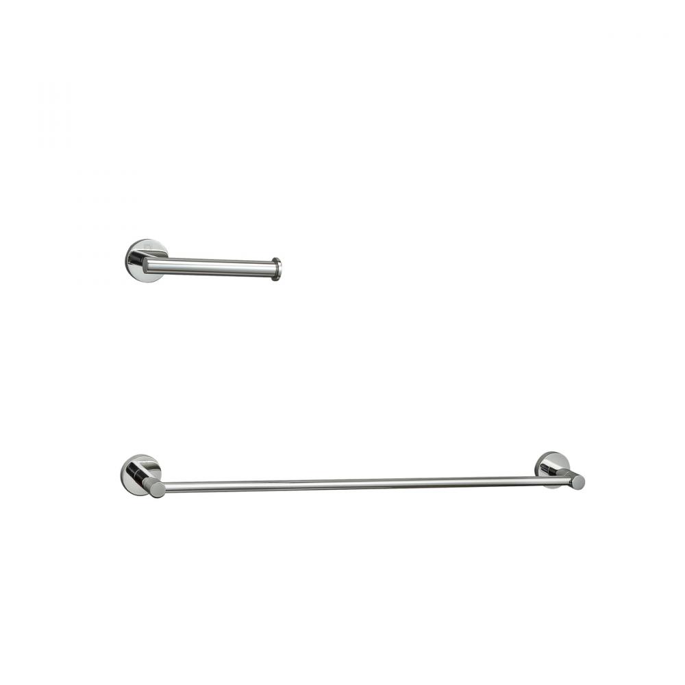 Alma 2-piece Bathroom Hardware Set in Chrome