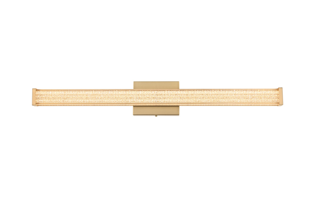 Wall Sconce L31" E4.5" H4.3" LED 18W 3CCT Satin Gold