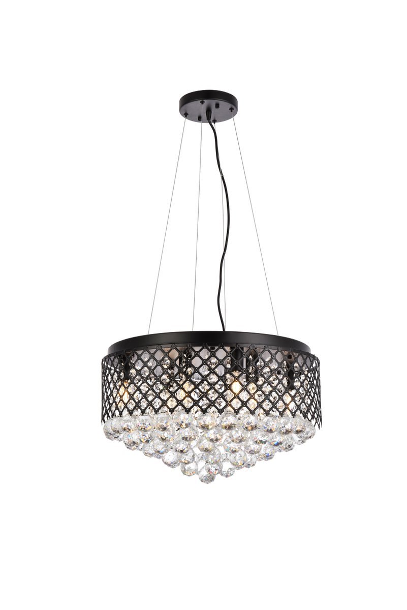 Tully 8 Lights Pendant in Black