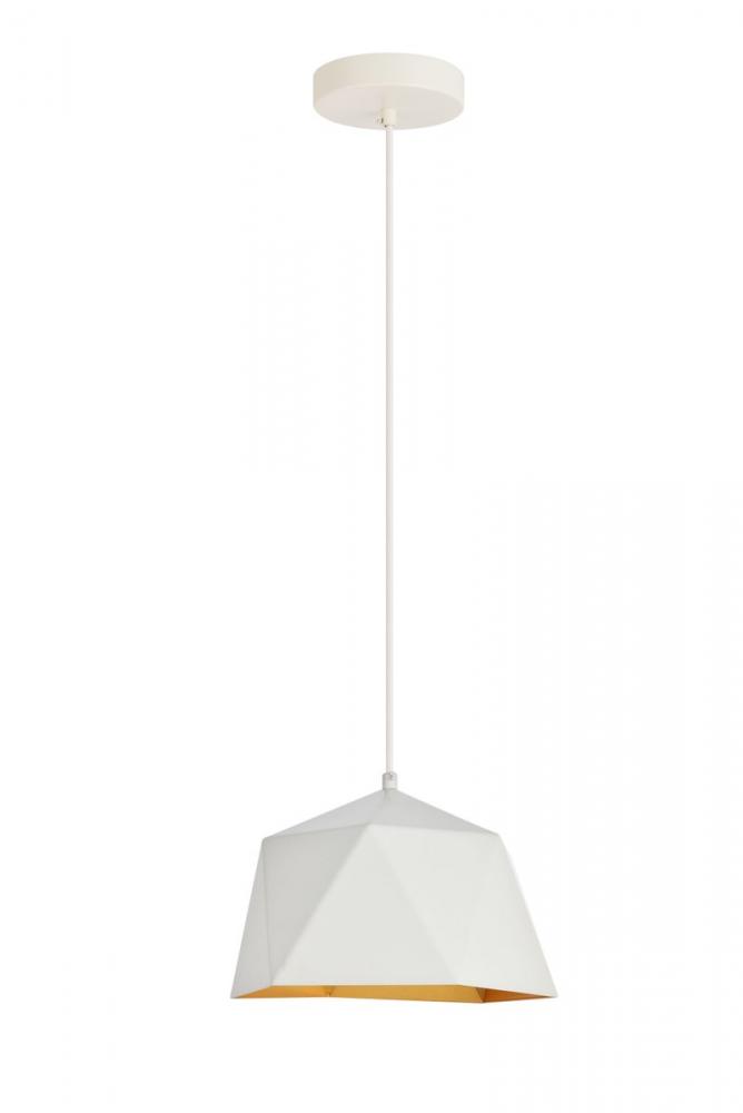 Arden Collection Pendant D10.2 H6.7 Lt:1 Frosted White and Gold Finish