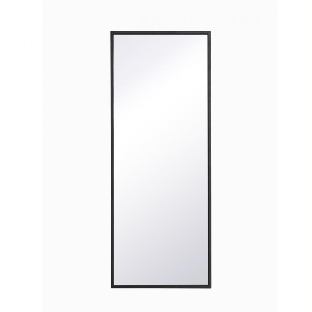 Metal Frame Rectangle Mirror 14 Inch in Black