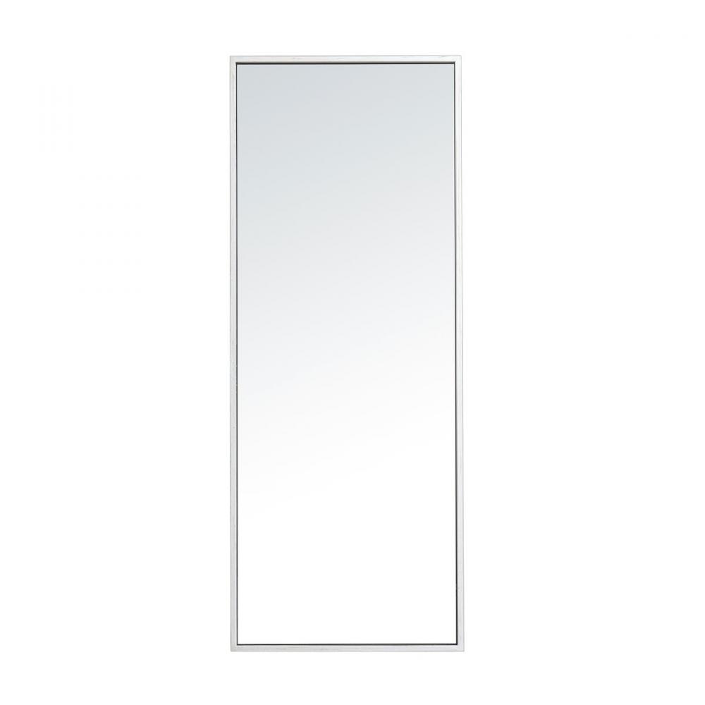 Metal Frame Rectangle Mirror 14 Inch in Silver