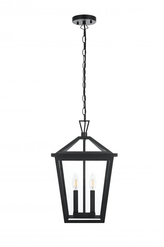 Frankford 7 inch Outdoor Pendant in Black