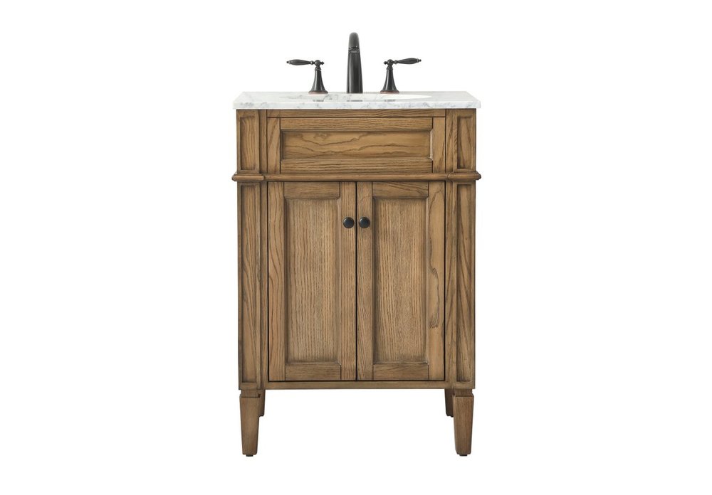 24 inch Single bathroom vanity in driftwood