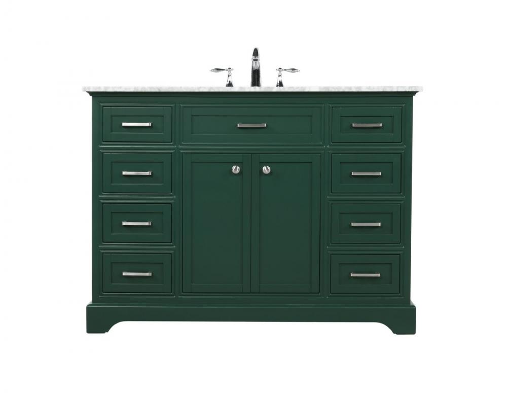 48 Inch Single Bathroom Vanity in Green