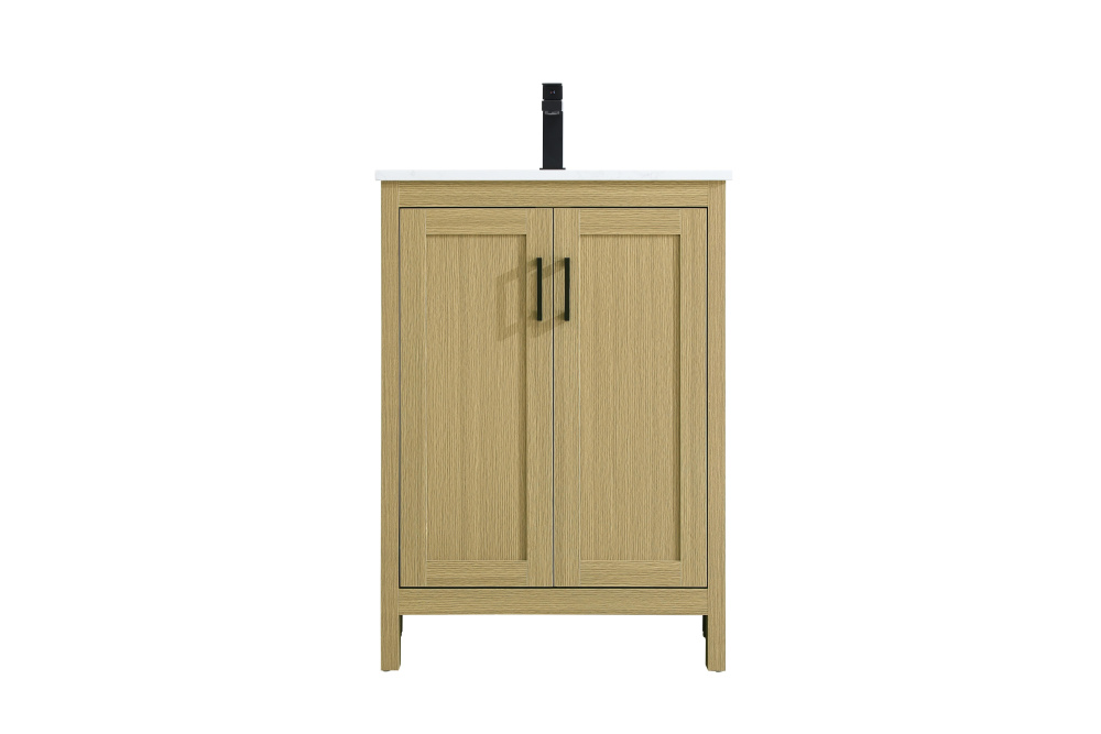 Finnley 24 inch Single Bathroom Vanity in Honey Brown