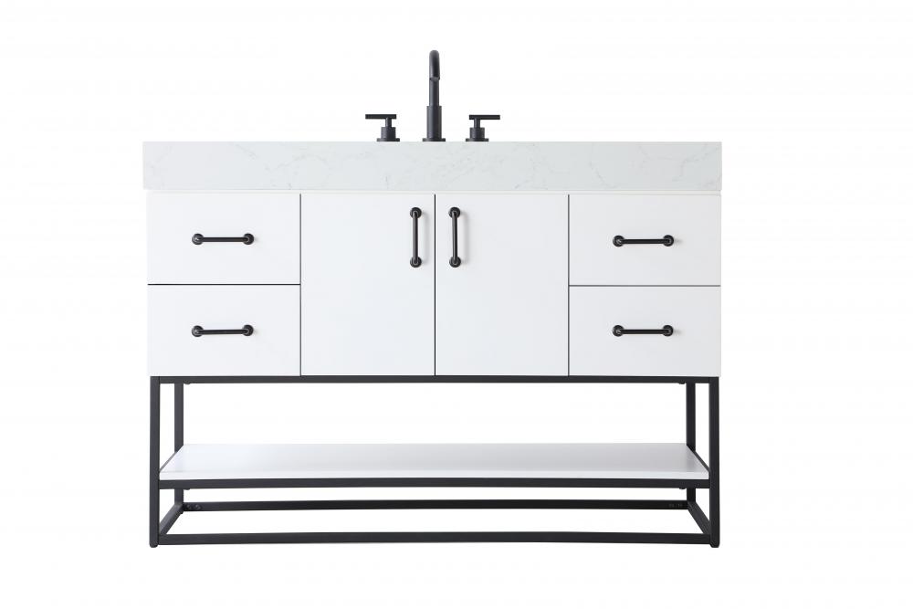 48 inch Single Bathroom Vanity in White