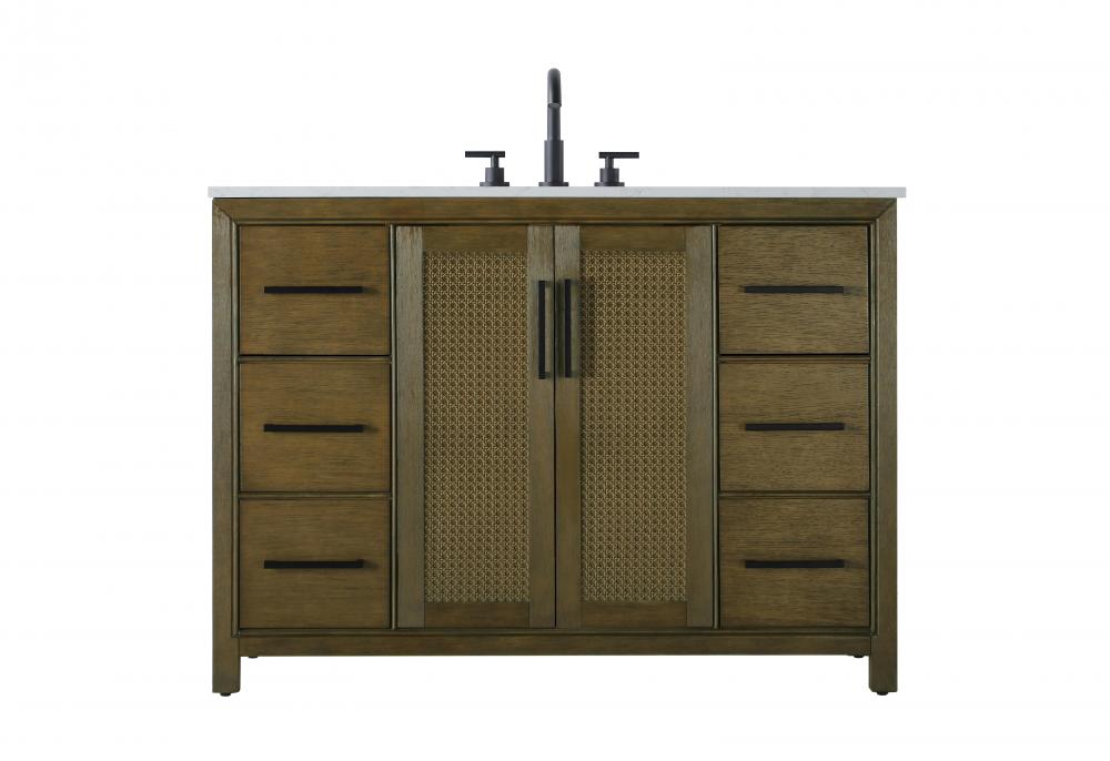 48 Inch Single Bathroom Vanity In Hazel Oak