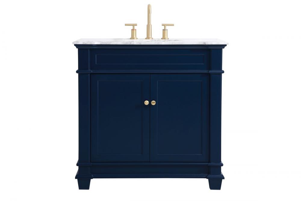 36 Inch Single Bathroom Vanity Set in Blue