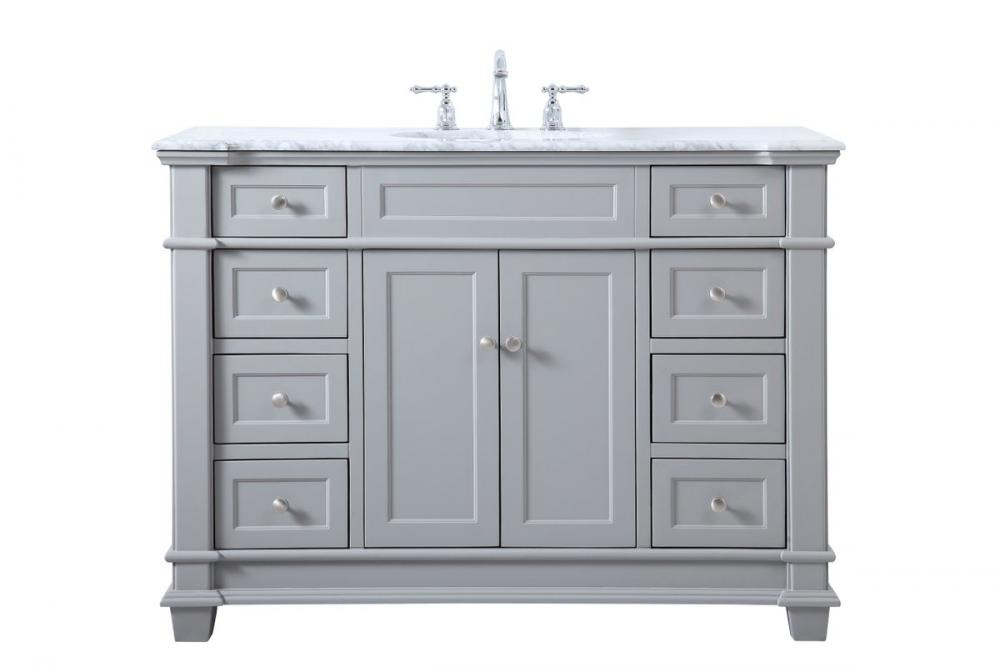 48 Inch Single Bathroom Vanity Set in Grey