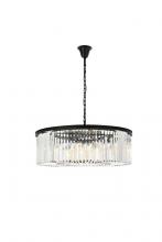 Elegant 1238G43MB/RC - Sydney 10 Light Matte Black Chandelier Clear Royal Cut Crystal