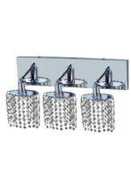 Elegant 1283W-O-E-CL/RC - 1283 Mini Collection Wall Fixture Oblong Canopy D14.5inx4.5in  H13.5in Ellipse Pendant  Lt:3 Chrome 
