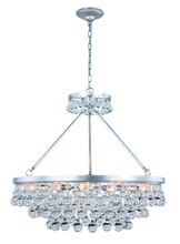 Elegant 1509D32SL - Bettina 10 light Silver Leaf Pendant Clear Royal Cut Crystal