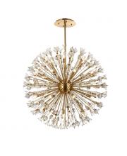 Elegant 2550D44SG - Vera 44 inch crystal starburst round pendant in gold