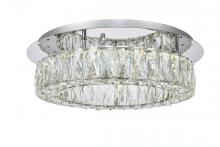 Elegant 3503F18C - Monroe LED Light Chrome Flush Mount Clear Royal Cut Crystal