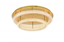 Elegant 3800F33L2SG - Bowen 33.5 inch LED Flush Mount in Satin Gold