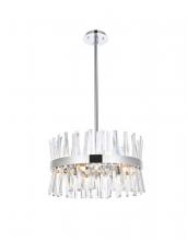  6200D20C - Serephina 20 Inch Crystal Round Pendant Light in Chrome