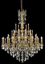 Elegant 9245G54FG-GT/RC - Rosalia 45 light French Gold Chandelier Golden Teak (Smoky) Royal Cut Crystal