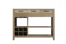 Elegant KD0248NT - 48 inch Kitchen Island in Natural Oak