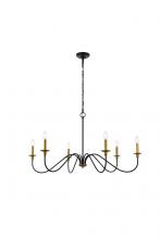  LD5056D42BRB - Rohan 42 Inch Chandelier in Matte Black and Brass