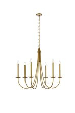 Elegant LD810D36BR - Cohen 36 Inch Pendant in Brass