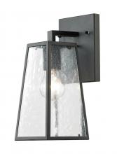 Elegant LDOD2200 - Outdoor Wall Lantern D:5 H:11.8 60w Matte Black Finish Clear Seedy Glass Lens