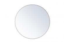 Elegant MR4044WH - Metal Frame Round Mirror 42 Inch in White