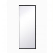 Elegant MR41436BK - Metal Frame Rectangle Mirror 14 Inch In Black