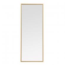Elegant MR41436BR - Metal Frame Rectangle Mirror 14 Inch in Brass
