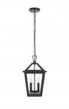 Elegant OD334H17BK - Frankford 7 inch Outdoor Pendant in Black