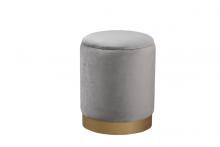 Elegant OT1015GY - Ozman Round 14 Inch Ottoman in Gray