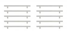 Elegant PL400-7-NK-10PK - Quinn 7-9/16" Center to Center Brushed Nickel Bar Pull Multipack (Set of 10)