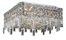 Elegant V2033F12C/RC - Maxime 4 Light Chrome Flush Mount Clear Royal Cut Crystal