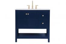  VF16436BL - 36 Inch Single Bathroom Vanity in Blue