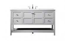 Elegant VF16460GR - 60 Inch Single Bathroom Vanity in Grey