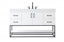 Elegant VF29254WH - 54 inch Single Bathroom Vanity in White