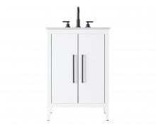 Elegant VF29324WH - 24 Inch Single Bathroom Vanity In White