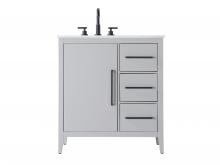 Elegant VF29332GR - 32 Inch Single Bathroom Vanity In Grey