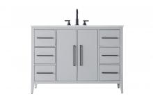 Elegant VF29348GR - 48 Inch Single Bathroom Vanity In Grey