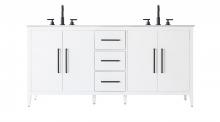 Elegant VF29372DWH - 72 Inch Double Bathroom Vanity In White