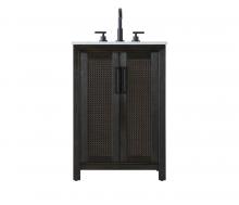 Elegant VF29524CO - 24 Inch Single Bathroom Vanity In  Chocolate Oak