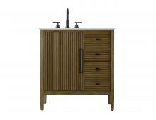 Elegant VF29632HO - 32 inch Single Bathroom Vanity in Hazel Oak