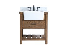 Elegant VF60130DW-BS - 30 inch Single bathroom vanity in driftwood with backsplash