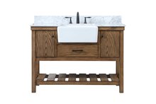 Elegant VF60148DW-BS - 48 inch Single bathroom vanity in driftwood with backsplash