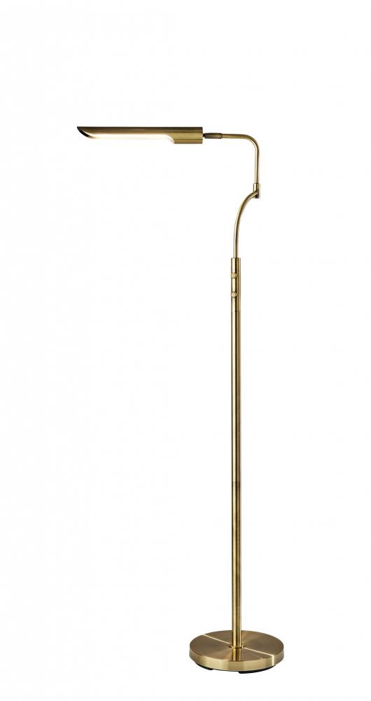 Zane LED Floor Lamp W. Smart Switch-Antique Brass